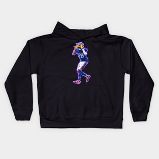 Griddy justin jefferson pixel art Kids Hoodie